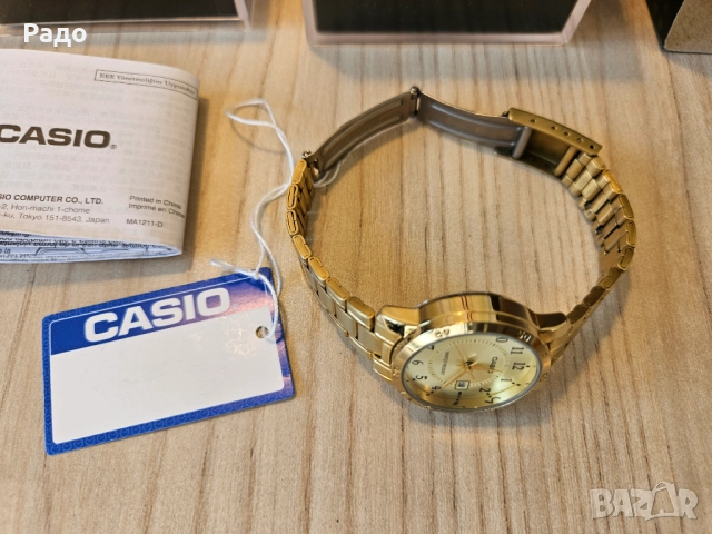 Часовник CASIO LTP-V004-9BUDF НОВ Дамски аналогов златист кварцов JAPAN с дата водоустойчив позлатен, снимка 8 - Дамски - 52795325