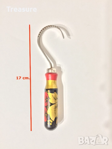 Дървена белачка Хохлома 17 см., снимка 2 - Антикварни и старинни предмети - 40953369