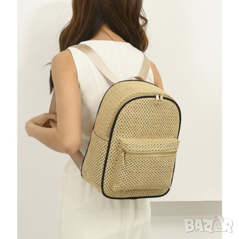 Дамска раница Wicker Beige, снимка 11 - Раници - 40687689