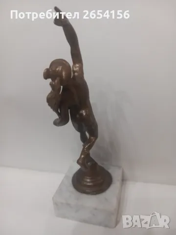Меркурий бронзова или месингова пластика, снимка 4 - Статуетки - 47695414