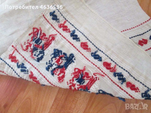 19век кърпа, кенар, ръчна бродерия с вълнени конци,84х38см., снимка 4 - Антикварни и старинни предмети - 53272776