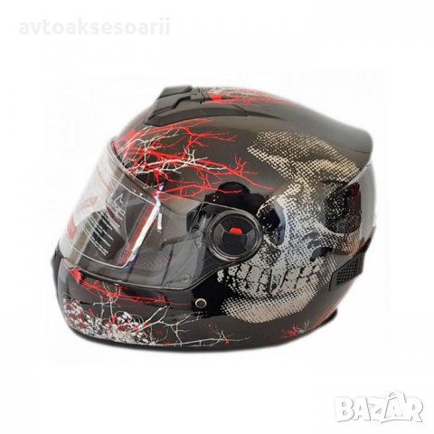 Каска+Очила за Мотор M61 -2 Черна/181895-M61, снимка 2 - Аксесоари и консумативи - 32412377