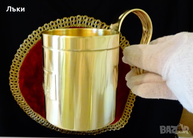 Месингова чаша,мензура черпак за 500 мл. , снимка 2 - Антикварни и старинни предмети - 36772774