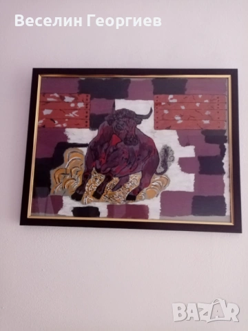 Картина "Корида" - гваш