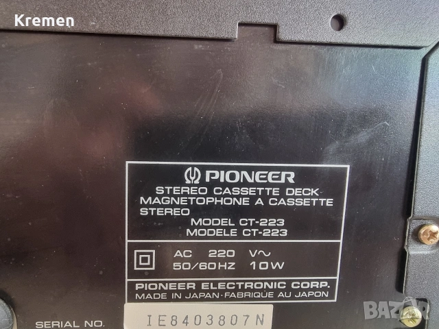 Дек PIONEER CT-223, снимка 4 - Декове - 53340456