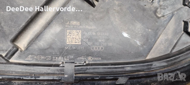 Audi E-Tron за части фар ляв 4KE941781 4KE941039 за части фар десен 4KE941782 , снимка 4 - Части - 51040799