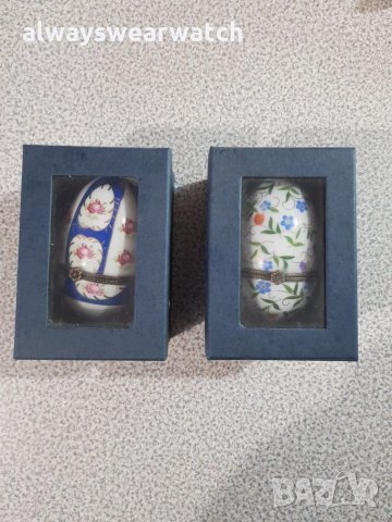 Декоративни порцеланови яйца - кутийка Limoges / Лимош - ръчна изработка - 2 бр., снимка 4 - Колекции - 27969255