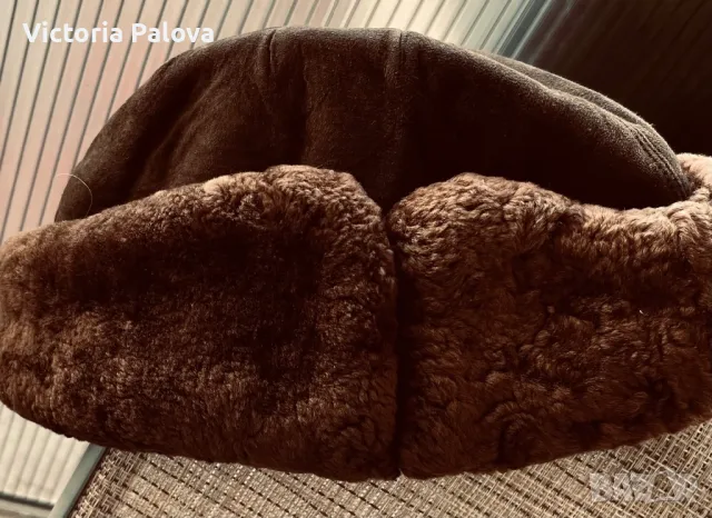 Шапка ушанка естествена кожа, снимка 7 - Шапки - 47727707