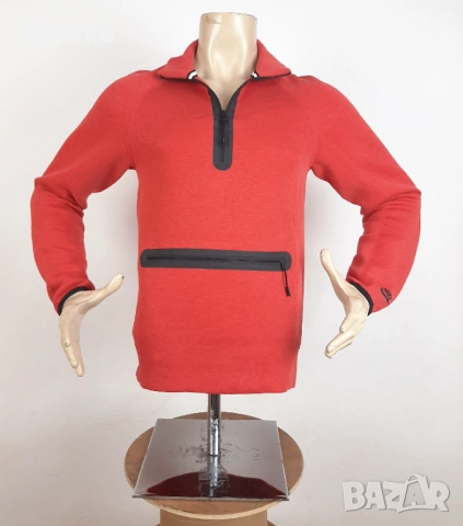 Nike Tech Fleece - Оригинална мъжка блуза с цип размер XS, снимка 5 - Блузи - 53305471