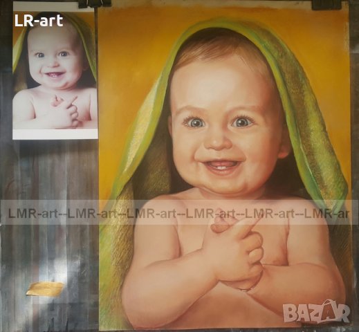 ПОРТРЕТИ с пастел и маслени бои, ръчно рисувани, снимка 4 - Картини - 39414431