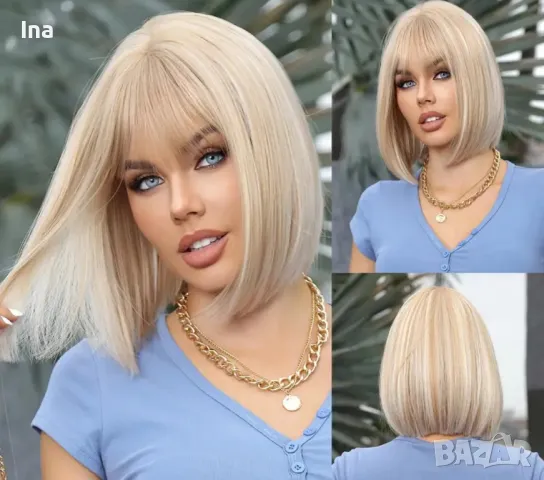 Луксозна руса перука