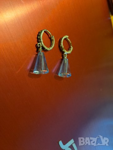 Обеци висящи с камъчета, снимка 4 - Обеци - 39601500