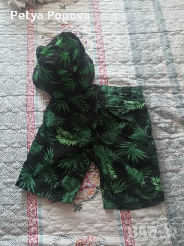 Къси панталонки за момче с шапка, снимка 3 - Детски къси панталони - 40617117