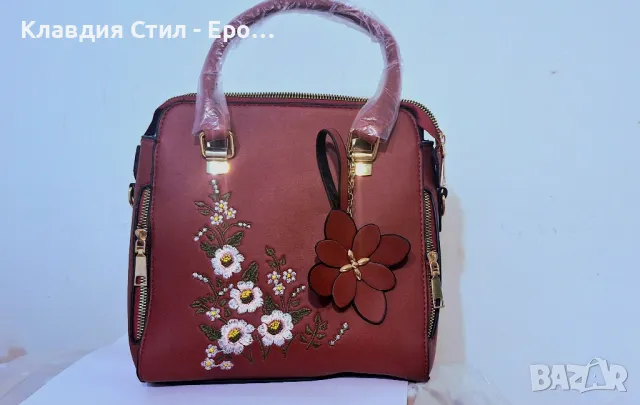 🎀 Нови красиви дамски чанти с цветя, снимка 2 - Чанти - 48127415