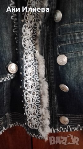 Екстравагантно дънково якенце , снимка 5 - Якета - 40696794