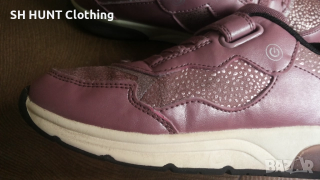 GEOX RESPIRA Light Kids Shoes Размер EUR 31 / UK 12 1/2 детски естествена кожа светещи 91-14-S, снимка 8 - Детски обувки - 52248021