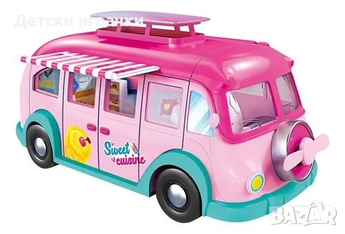 Кукла Барби с камион за сладолед , снимка 4 - Кукли - 52657844