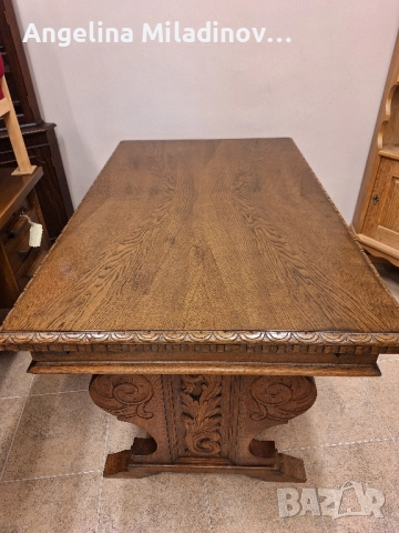 УНИКАТ! Маса за трапезария с богата дърворезба , снимка 7 - Маси - 52132877