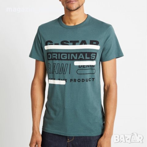 МЪЖКА ТЕНИСКА – G-STAR RAW GRAPHIC 5; размери: XS и M, снимка 1 - Тениски - 27574562