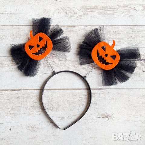 3142 Парти детски комплект за Хелоуин сет от 3 части – пола пръчица диадема с тикви, снимка 2 - Детски комплекти - 38308159