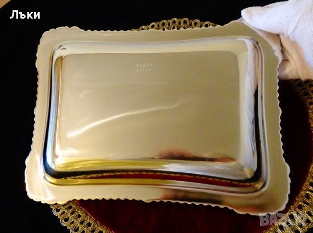 Английски бароков съд за сервиране 850 гр. , снимка 7 - Антикварни и старинни предмети - 38585994