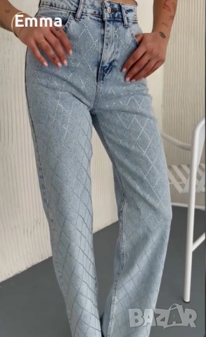 Уникален модел с камъчета, снимка 2 - Дънки - 52259376