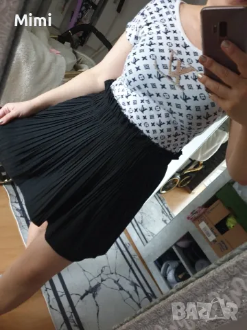 Zara плисирана пола с висока талия S, снимка 1