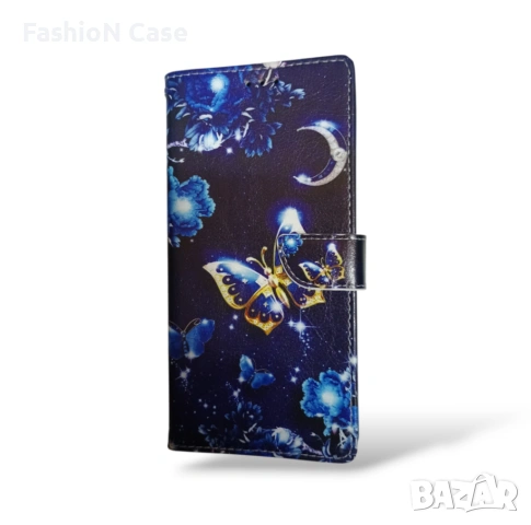 Кожен шарен калъф тип тефтер книга за Samsung A37