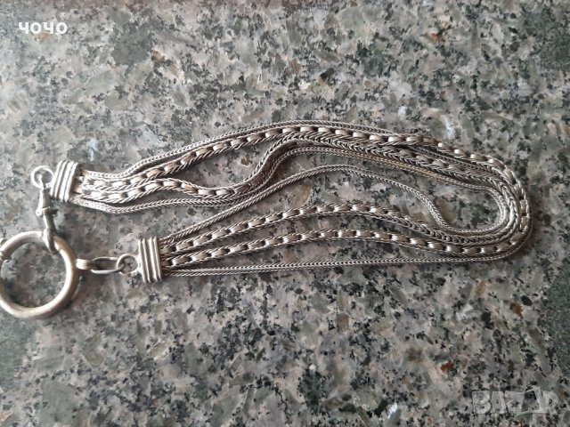 Стар сребърен кюстек джобен часовник