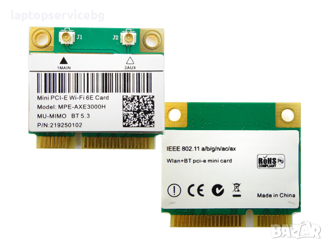 Нова Карта AX210HMW Mini PCI-E WiFi Card WiFi6E Intel AX210 AC8265 Wireless Module 6GHz Tri-Band Net, снимка 2 - Други - 44854934