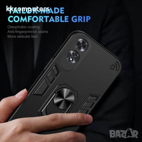 OPPO A60 Удароустойчив Ring Holder 360 Degree Калъф и Протектор, снимка 7 - Калъфи, кейсове - 53022180