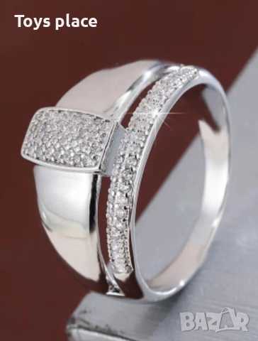 Нов Красив двоен пръстен , снимка 2 - Пръстени - 52557692