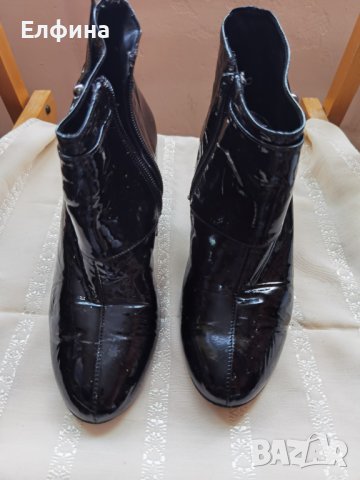 Дамски елегантни лачени обувки на висок ток от естествена кожа 36 номер, снимка 3 - Дамски боти - 37894843