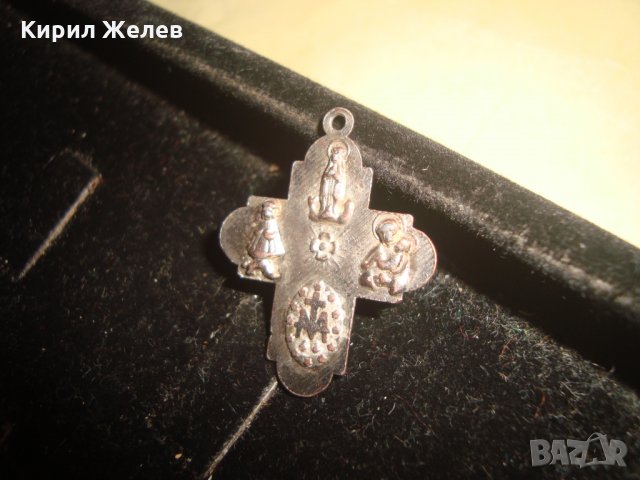 СТАРО РЯДКО КАТОЛИЧЕСКО КРЪСТЧЕ ДВУСТРАННО 21654, снимка 5 - Антикварни и старинни предмети - 32525188
