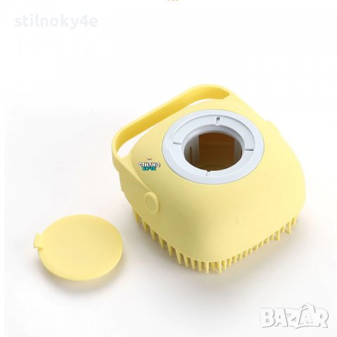 Силиконова четка за куче с пълнител за вчесване, масаж и баня Четки за домашни любимци Кучешка четка, снимка 3 - За кучета - 39234842