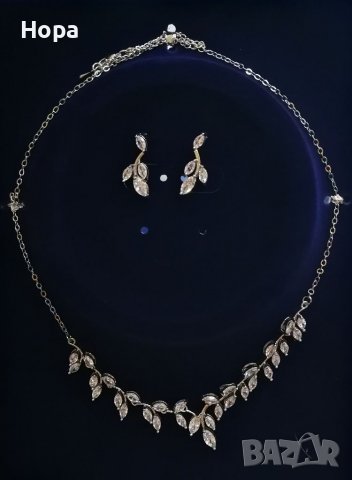 Комплект колие и обеци , снимка 3 - Бижутерийни комплекти - 37701894