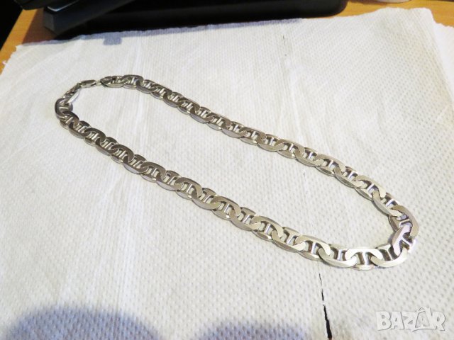 Масивен Мъжки сребърен синджир, сребърен ланец със зверски здрава и солидна плетка - ITALY сребро