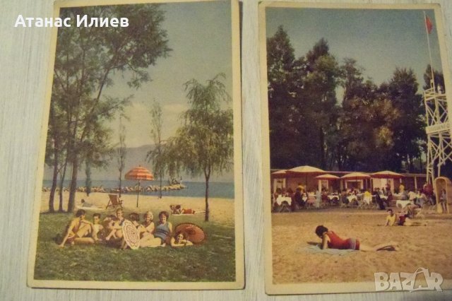 6 стари картички от плажа в Лозана, Швейцария около 1920 г., снимка 5 - Колекции - 32492470