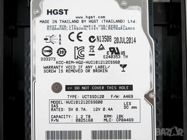 10x Хард дискa 1.2TB 2.5" Hitachi 10K SAS HDD hard disk сървър, снимка 1 - Твърди дискове - 37871969
