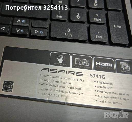 Acer Aspire 5741G i5 15.6", снимка 6 - Лаптопи за работа - 53256180