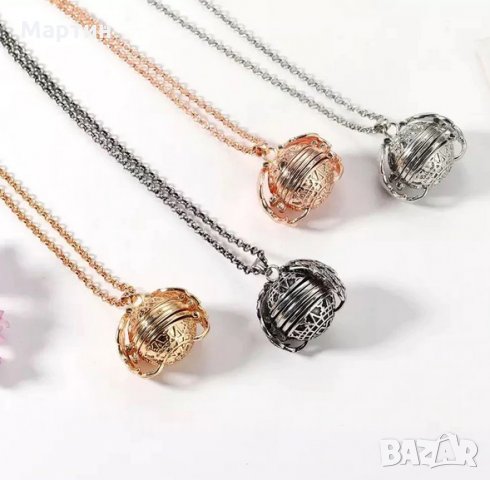 Огърлица медальон ангелски крила със снимки - сребърен и златен цвят, снимка 8 - Колиета, медальони, синджири - 27141654