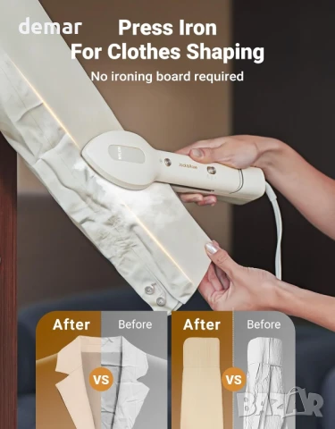 Ютия за дрехи с пара Jack & Rose, 3 в 1, двойно напрежение 110-240V, снимка 5 - Ютии - 50592628