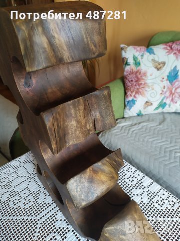 Поставка за бутилки в рустикален стил, уникат!!!, снимка 9 - Декорация за дома - 33345026