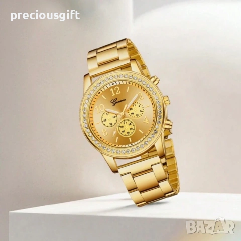 Комплект бижута с часовник - колие, гривна, пръстен и обеци, снимка 4 - Дамски - 53101620