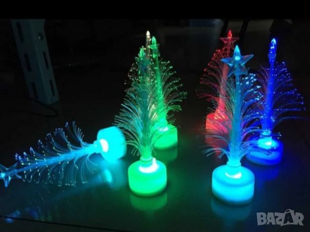 ⛄🎄 LED светеща коледна Елха с оптични влакна