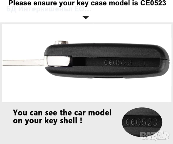 Кутийка за ключ с 3 бутона CITROEN & PEUGEOT, VA2, CE0523, снимка 9 - Части - 50899733