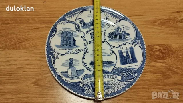 Красива порцеланова чиния от Бостън,Сащ., снимка 2 - Други - 48708977