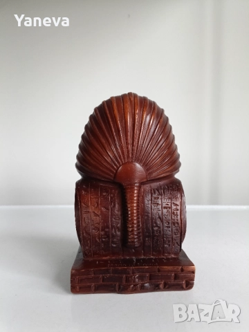 Тутанкамон , статуетка - глава на египетския фараон . , снимка 5 - Статуетки - 52655125