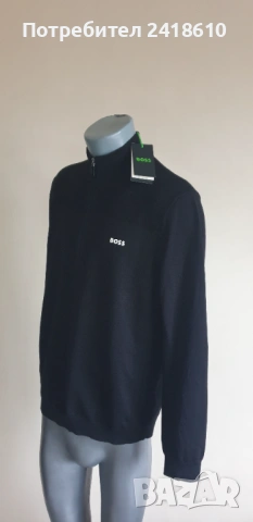 Hugo Boss Momemntum - X _QZ Cardigan Merino Knitted Half Zip Mens Size L НОВО! ОРИГИНАЛ! Мъжка Вълне, снимка 10 - Пуловери - 53021898
