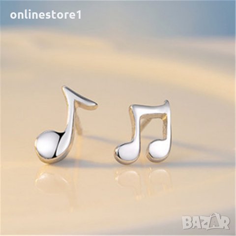 Сребърни Обеци Ноти - 925 печат сребро BT417